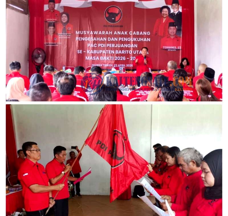 Musancab PDIP Barut, DPD Kalteng Kukuhkan 9 PAC dan Perkuat Konsolidasi Menuju Kemenangan 2029