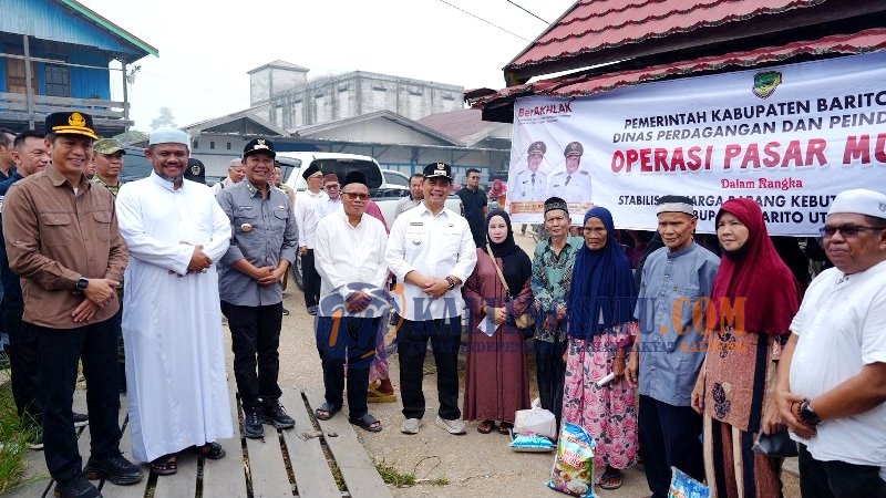 Disdagrin Barito Utara Gelar Pasar Murah di Montallat II, Siapkan 300 Paket Sembako