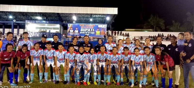 Tim Putri Mitra Barito FC Memang Telak atas Tim Adhiyaksa Kalteng Putri dengan skor 3-0