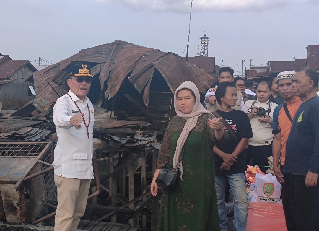 Gubernur Kalteng Beri Dukungan Moral bagi Korban Kebakaran di Gang Suka Maju