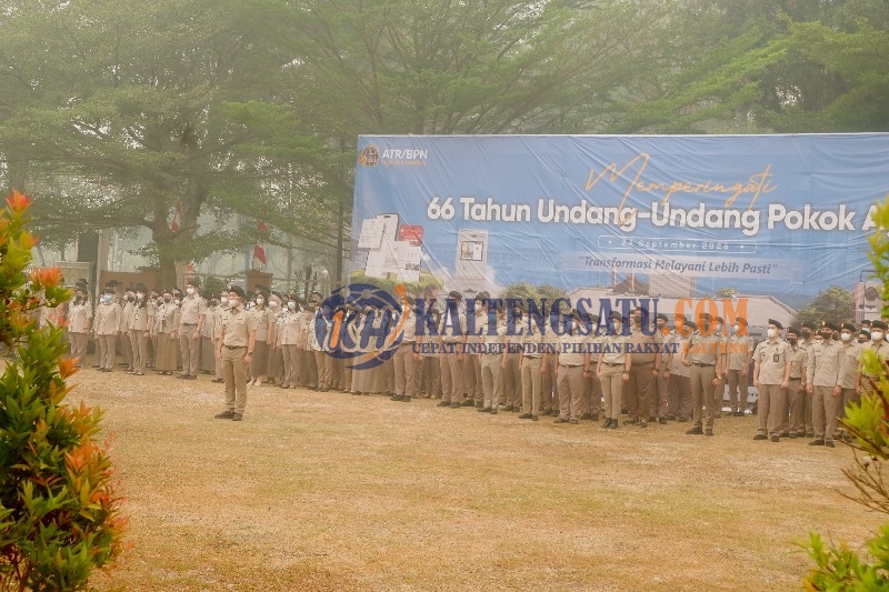 Kantor Pertanahan Barito Utara Ikuti Upacara HANTARU 2026 di Kanwil BPN Kalteng