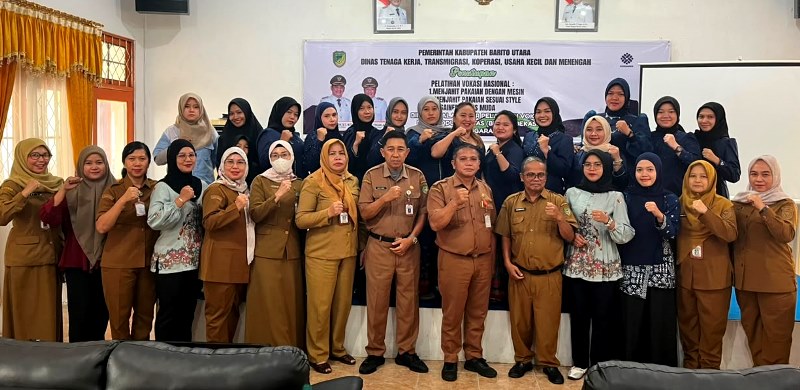 Pelatihan Vokasi Disnakertranskop-UKM Barito Utara Ditutup, Peserta Didorong Jadi Wirausaha