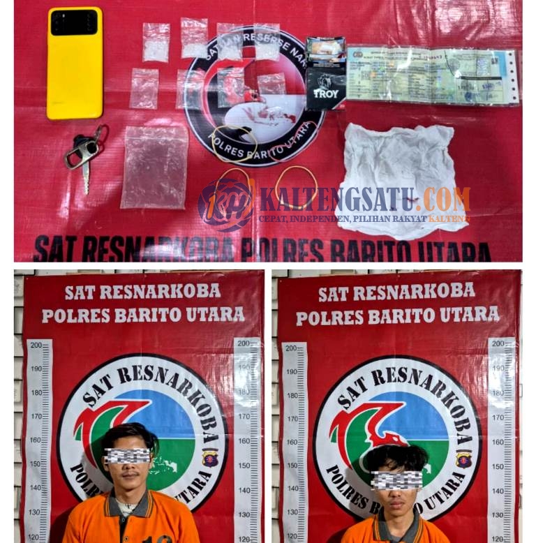Satresnarkoba Polres Barito Utara Ringkus Dua Pria Diduga Pengedar Sabu di Jalan Nanas
