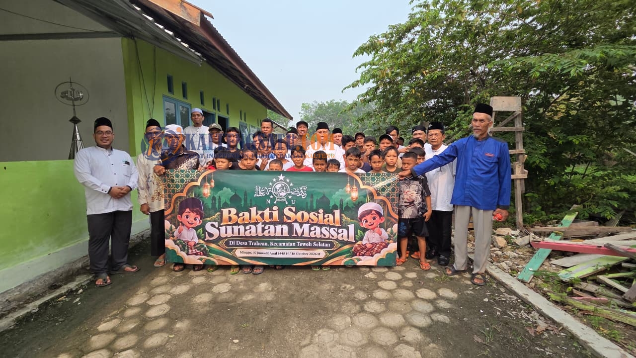 PC NU Barito Utara Gelar Bakti Sosial Sunatan Massal di Desa Trahean, 